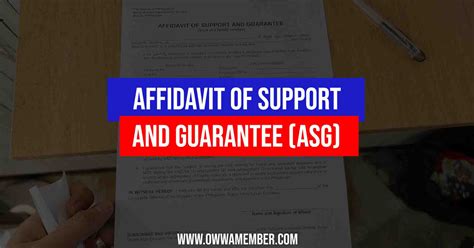How to Get Affidavit of Support and Guarantee (ASG) at  .